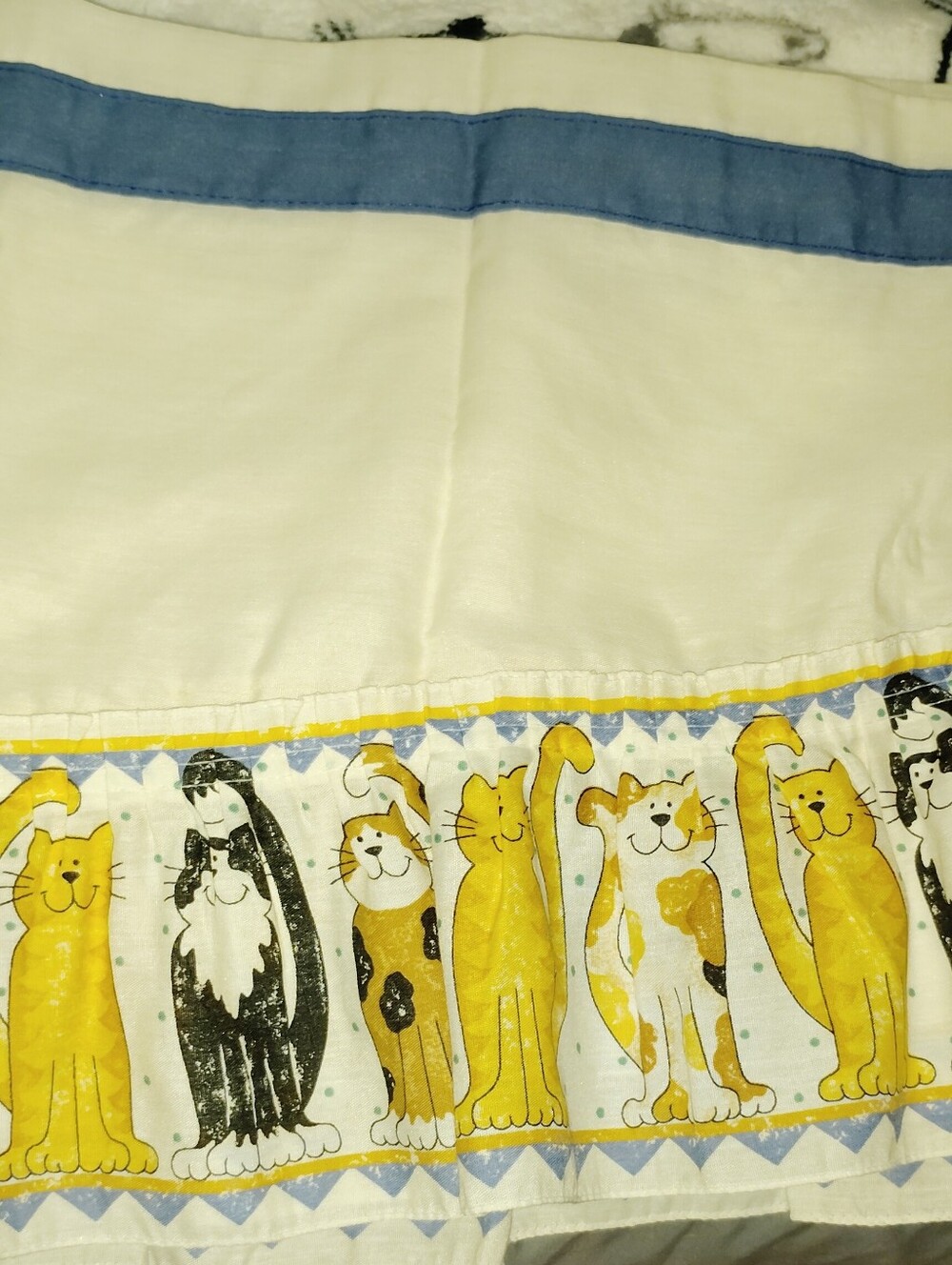 Cute Cat Print Border Window Valance- Set Of 2 - Picture 3 of 5